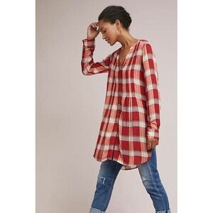 Akemi + Kin flannel mini anthropologie plaid fall autumn trend dress  M EUC